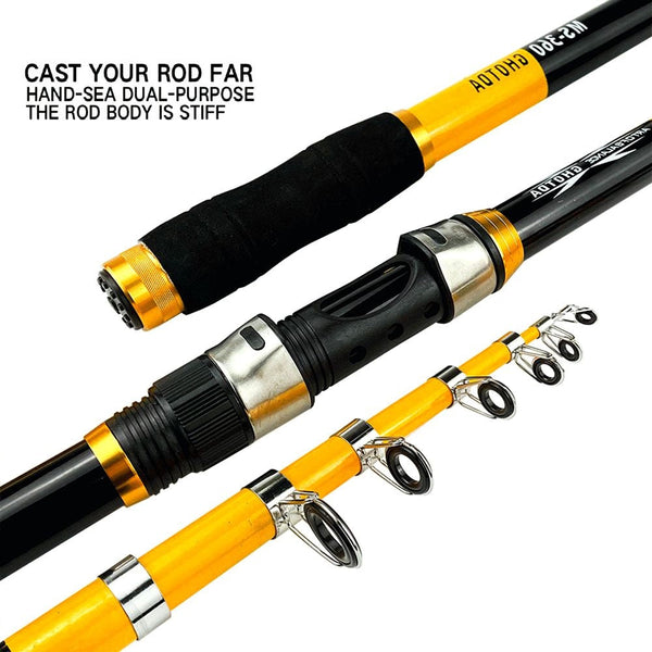 2.1M -3.6M  Hard Carbon Fiber Telescopic Fishing Rod