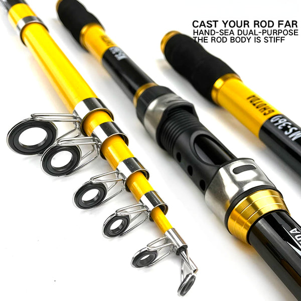 Carbon Fiber Fishing Rod  Portable Telescopic Fishing Rod