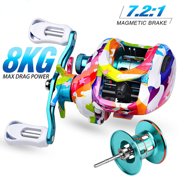 Colorful High-strength Magnetic Brake System Baitcasting Fishing Reel