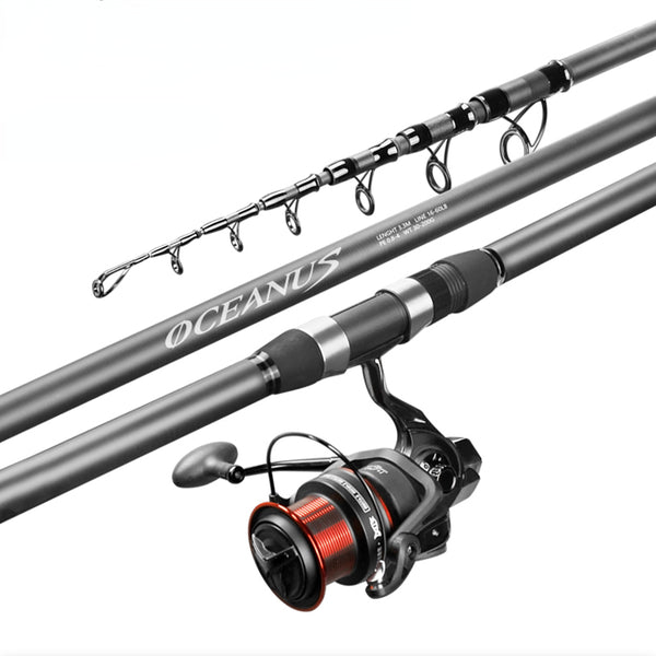 FISHHIVES 2.1m-5.4m Spinning Rod Long Shot Carbon Fiber Section 5-8  Ocean Rod