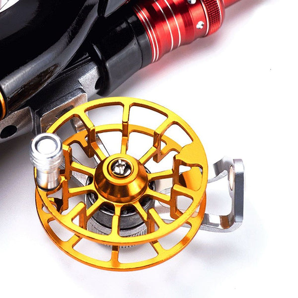 FISHINGHUB- Metal Fishing Reel Portable Ultralight Fishing Raft Reel